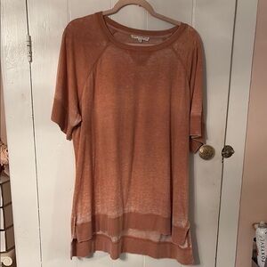 Women's Jane Delaney Orange Hi-low Tee 1X